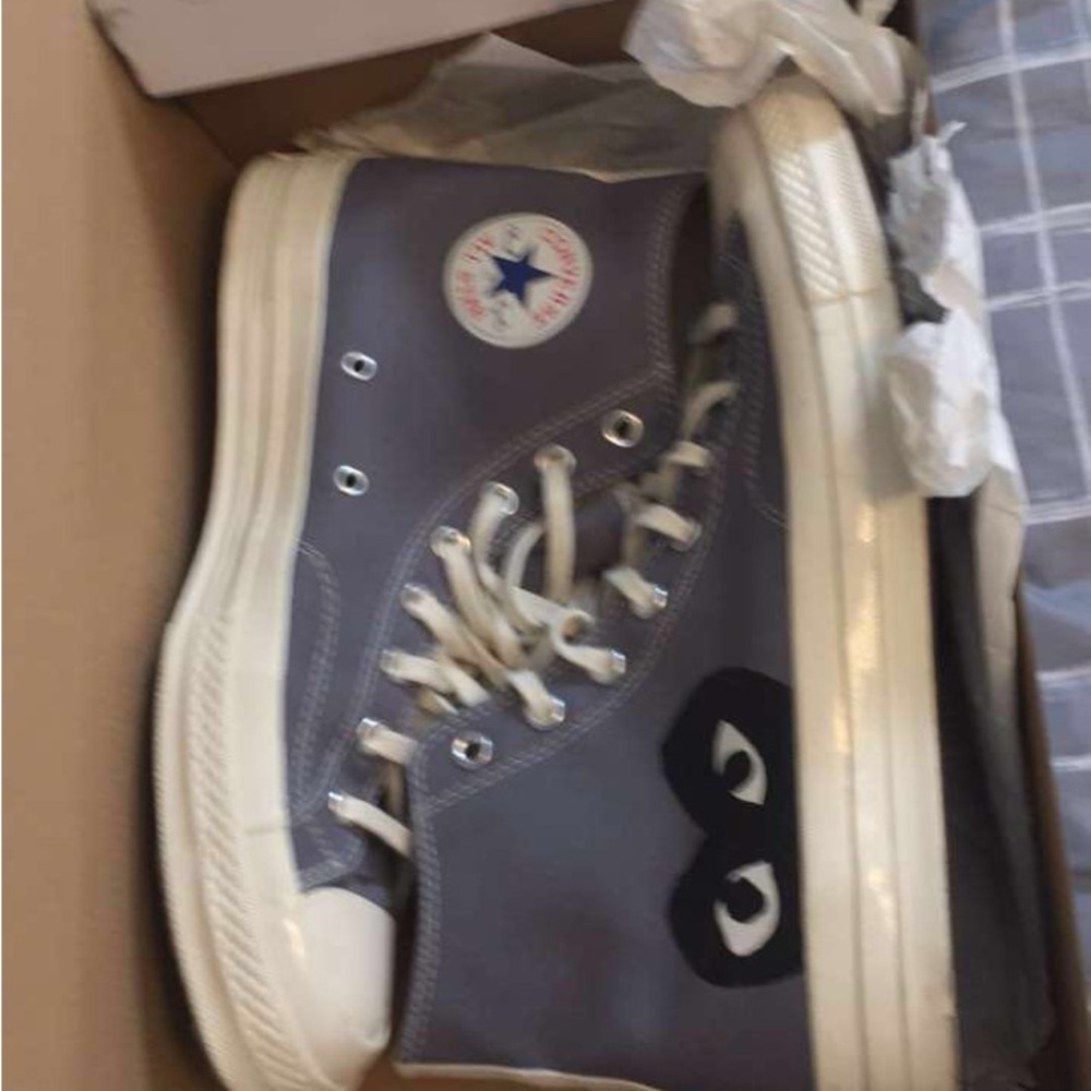 Gray High-Top Sneakers converse collab